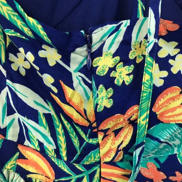 ModCloth Tropical Hawaiian Convertible Guests Welcome Summer Flowy Dress M new - Picture 10 of 16